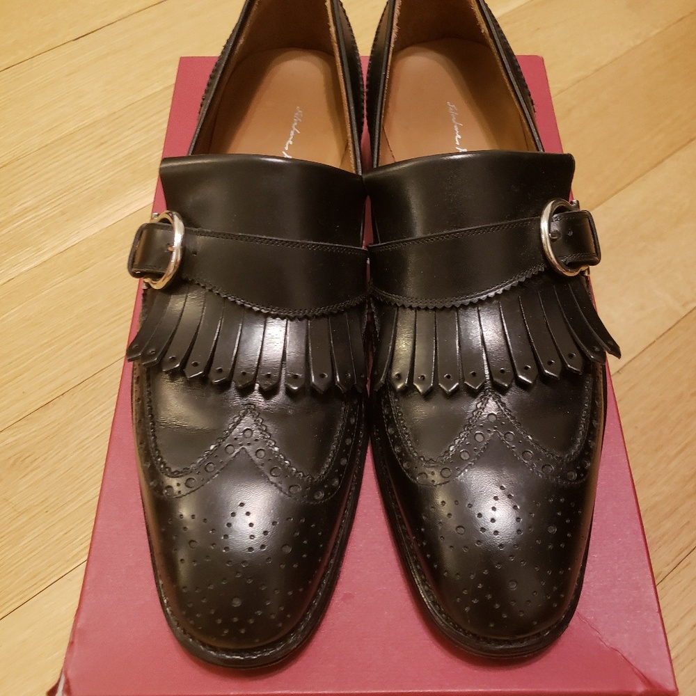 Ferragamo Martino Tramezza Monk Loafer (Sz 9)